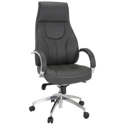 MID.YOU KANCELÁŘSKÉ KŘESLO, vzhled kůže, šedá