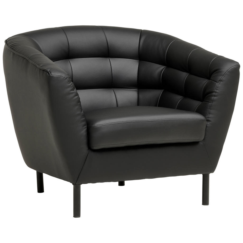 MID.YOU KOKTEJLOVÉ KŘESLO, textil, černá