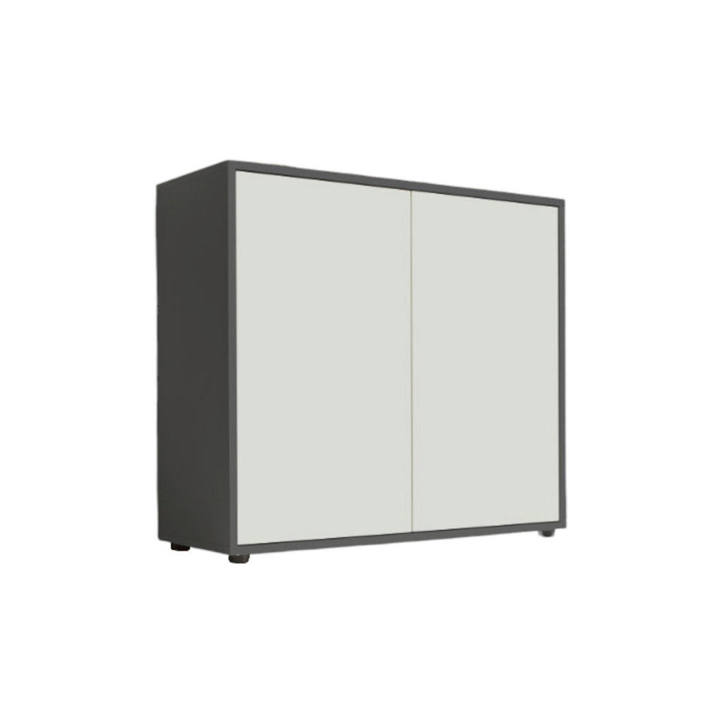 MID.YOU KOMODA, antracitová, bílá, 79/73/33 cm