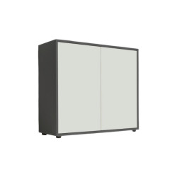 MID.YOU KOMODA, antracitová, bílá, 79/73/33 cm