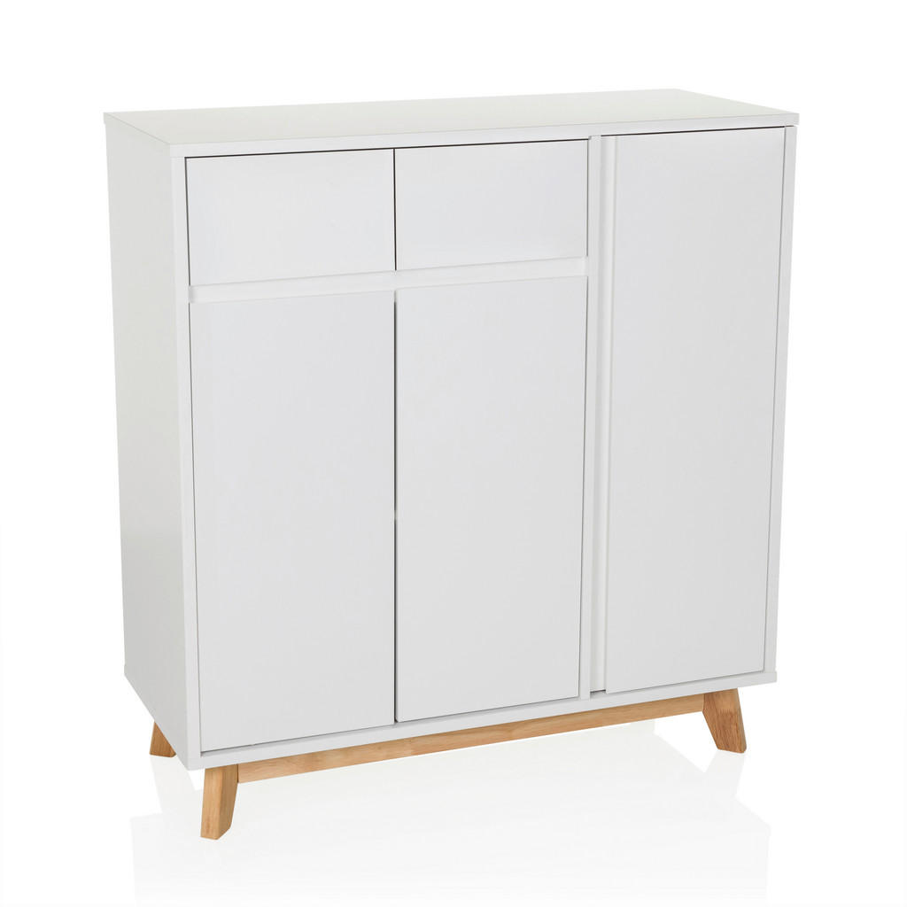 MID.YOU KOMODA, bílá, 80/85/34 cm