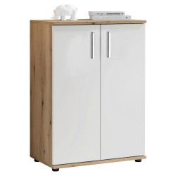 MID.YOU KOMODA, bílá, barvy dubu, 60/84/35 cm