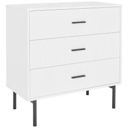 MID.YOU KOMODA, černá, bílá, 80/80/40 cm