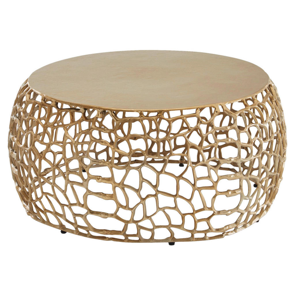 MID.YOU KONFERENČNÍ STOLEK, barvy zlata, kov, 66/66/30 cm