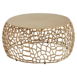 MID.YOU KONFERENČNÍ STOLEK, barvy zlata, kov, 66/66/30 cm