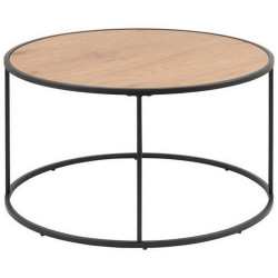 MID.YOU KONFERENČNÍ STOLEK, černá, barvy dubu, kov, kompozitní dřevo, 80/80/45 cm