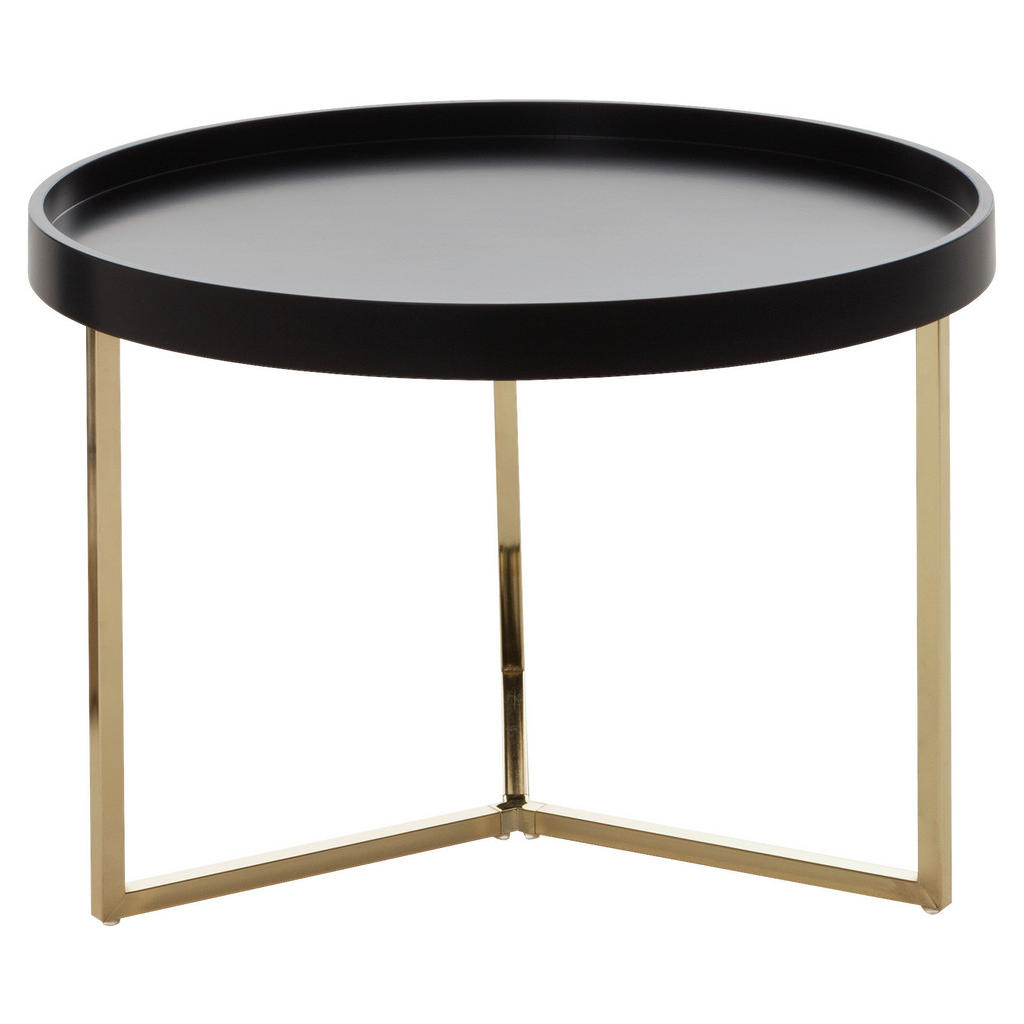 MID.YOU KONFERENČNÍ STOLEK, černá, barvy zlata, dřevo, kompozitní dřevo, 58,5/58,5/42 cm