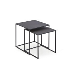 MID.YOU KONFERENČNÍ STOLEK, černá, kov, 38/41/38 cm