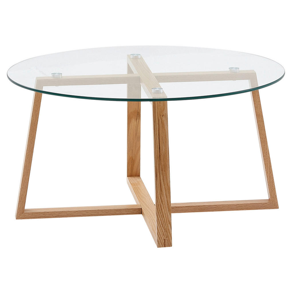 MID.YOU KONFERENČNÍ STOLEK, hnědá, sklo, 78/78/41 cm