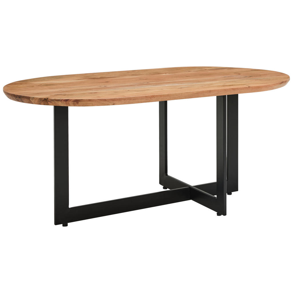 MID.YOU KONFERENČNÍ STOLEK, přírodní barvy, černá, dřevo, kov, 105/45/60 cm