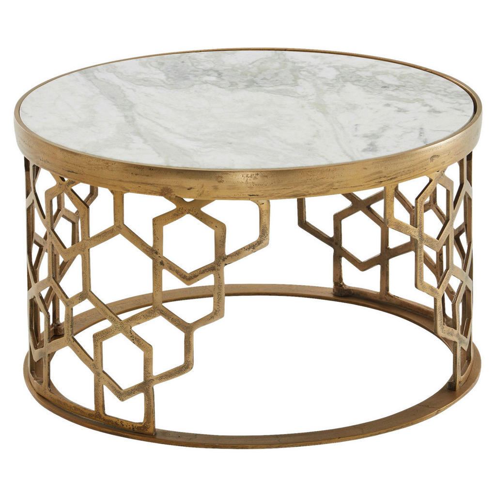 MID.YOU KONFERENČNÍ STOLEK, barvy zlata, kov, 60/60/36 cm