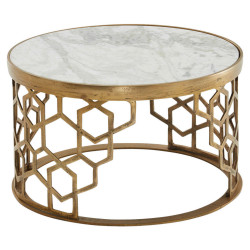 MID.YOU KONFERENČNÍ STOLEK, barvy zlata, kov, 60/60/36 cm