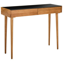 MID.YOU KONZOLOVÝ STOLEK, dub, přírodní barvy, černá, 100/80/35 cm