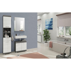 MID.YOU KOUPELNA antracitová, šedá, vysoce lesklá bílá