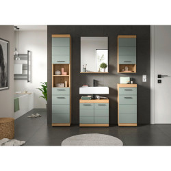 MID.YOU KOUPELNA barvy dubu, šalvějově zelená