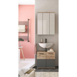 MID.YOU KOUPELNA šedá, barvy dubu