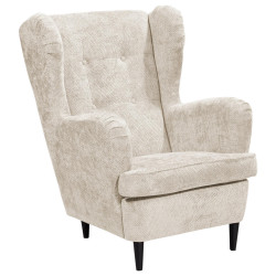 MID.YOU KŘESLO UŠÁK, textil, béžová