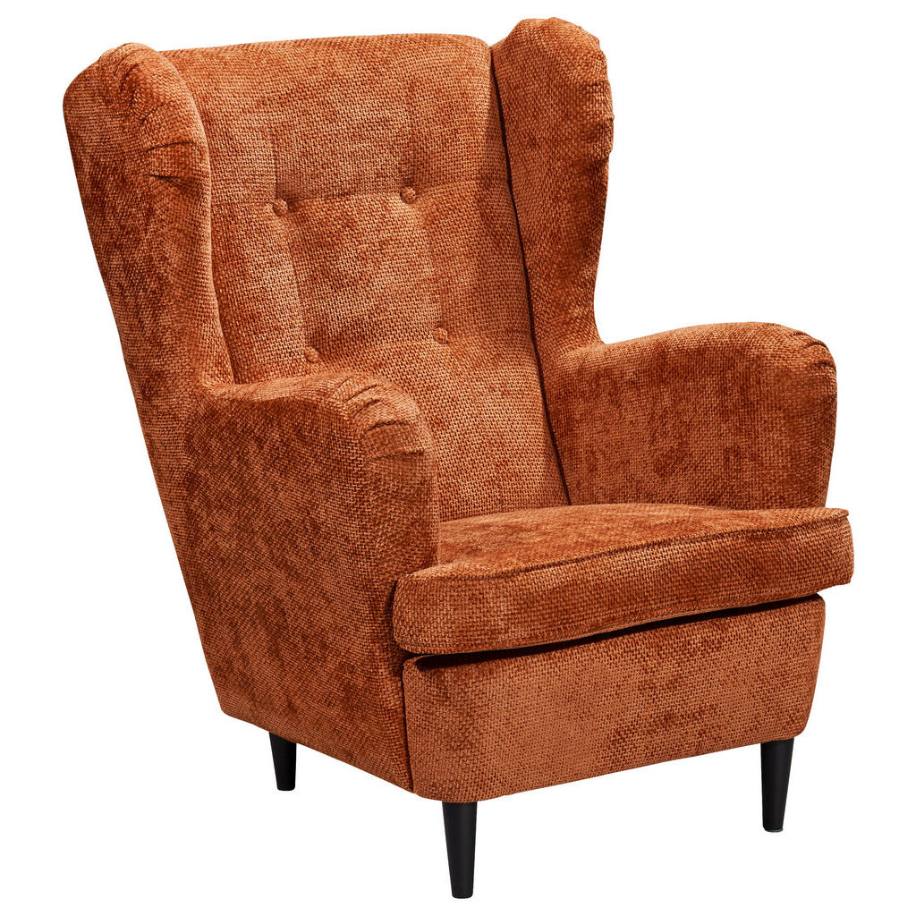 MID.YOU KŘESLO UŠÁK, textil, terracotta