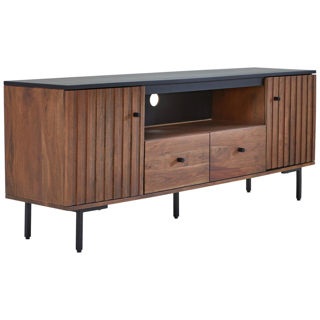 MID.YOU NÍZKÁ KOMODA, akácie, černá, barvy vlašských ořechů, 165/65/40 cm