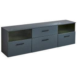 MID.YOU NÍZKÁ KOMODA, antracitová, 180/55/38 cm