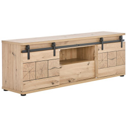 MID.YOU NÍZKÁ KOMODA, černá, barvy dubu, 160/56/40 cm