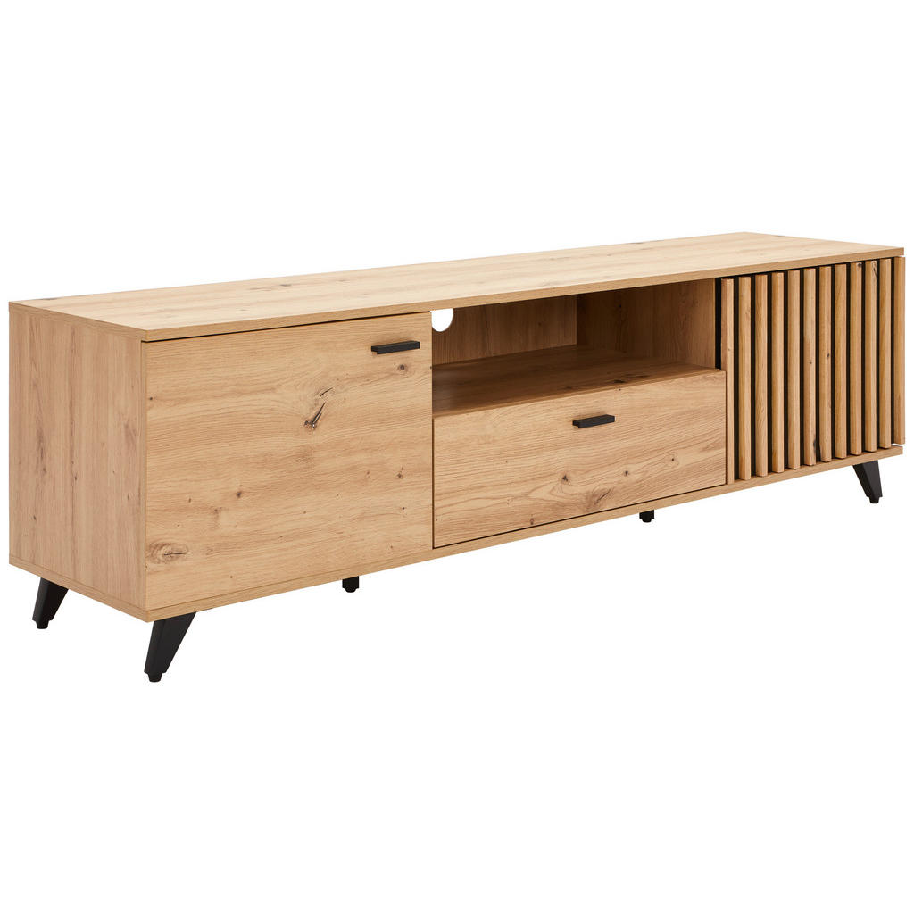 MID.YOU NÍZKÁ KOMODA, černá, barvy dubu, 170/40/49 cm