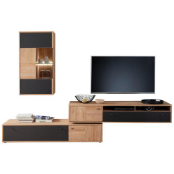 MID.YOU OBÝVACÍ STĚNA antracitová, dub bianco