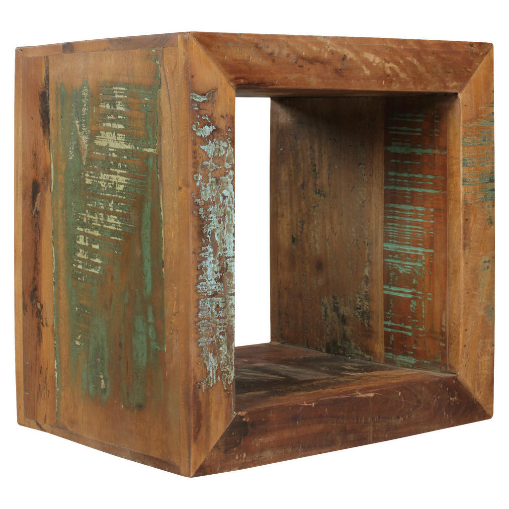 MID.YOU ODKLÁDACÍ STOLEK, staré dřevo, mangové dřevo, hnědá