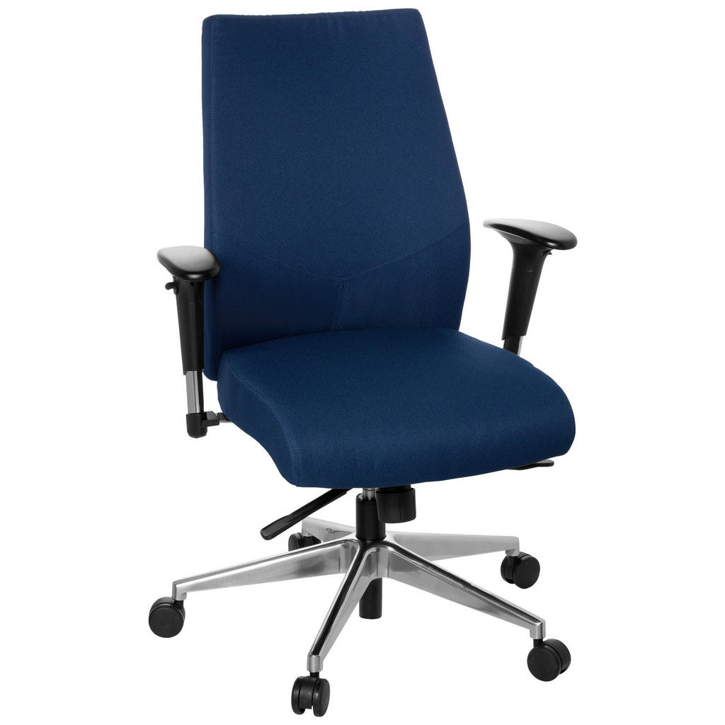 MID.YOU OTOČNÁ ŽIDLE, plochá tkanina, černá, tmavě modrá