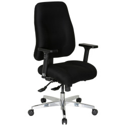 MID.YOU OTOČNÁ ŽIDLE, plochá tkanina, černá