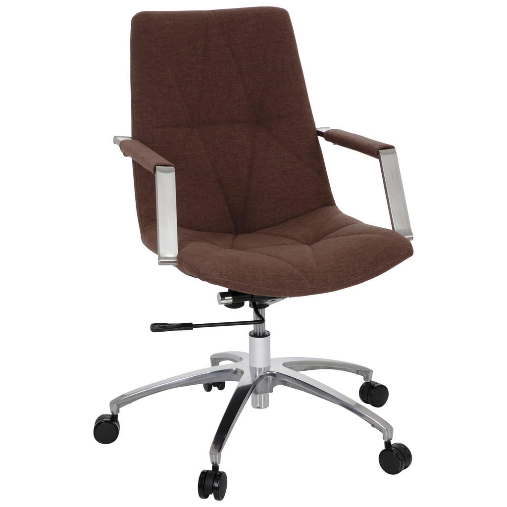 MID.YOU OTOČNÁ ŽIDLE, plochá tkanina, hnědá