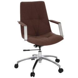 MID.YOU OTOČNÁ ŽIDLE, plochá tkanina, hnědá