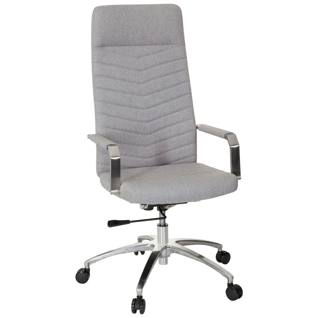 MID.YOU OTOČNÁ ŽIDLE, plochá tkanina, světle šedá