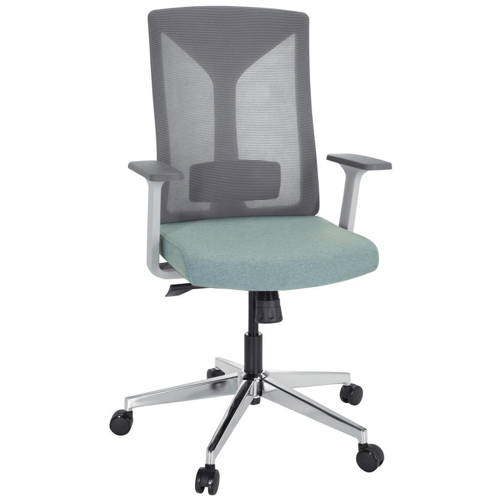 MID.YOU OTOČNÁ ŽIDLE, síťovina, plochá tkanina, šedá, bílá, mátově zelená