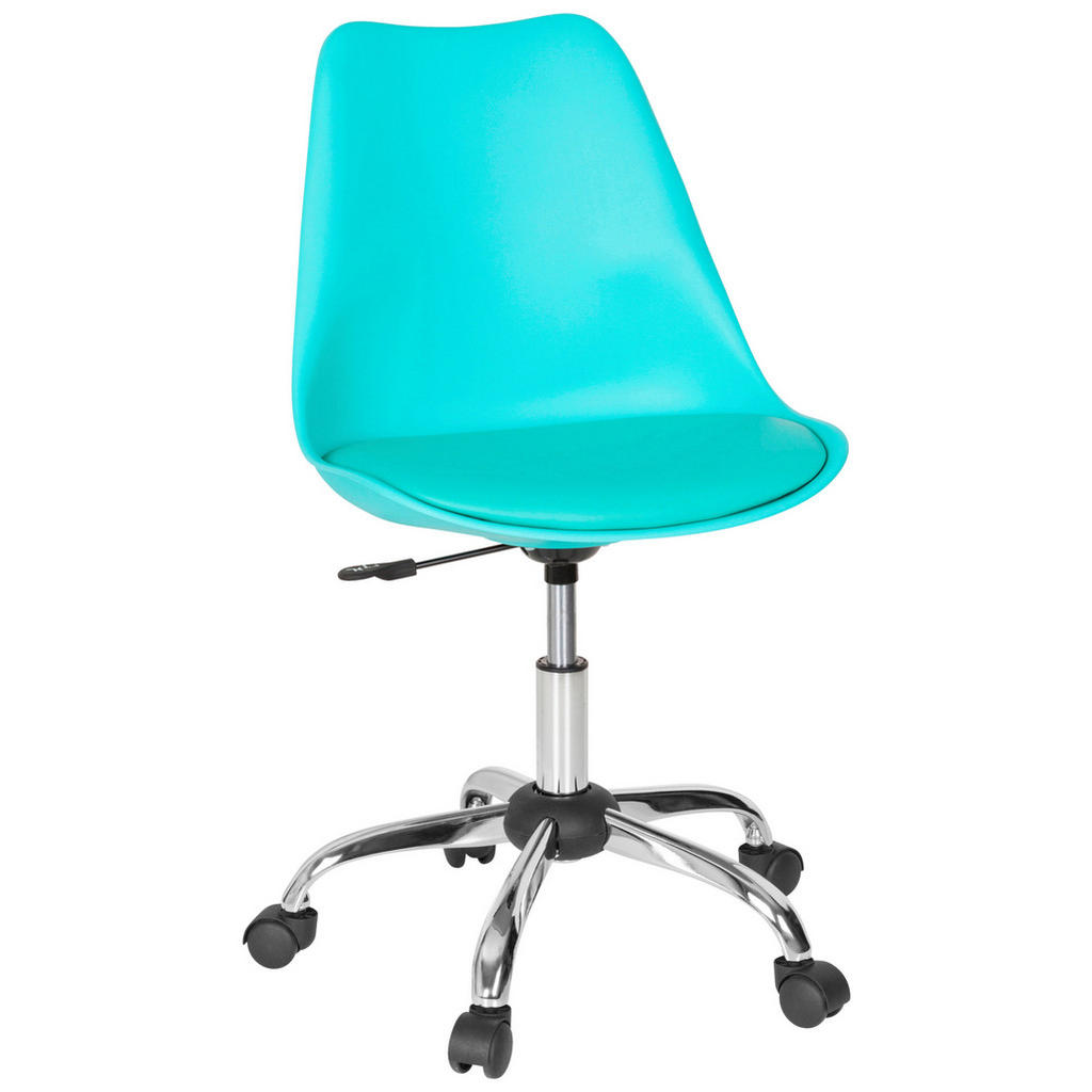 MID.YOU OTOČNÁ ŽIDLE, vzhled kůže, tyrkysová