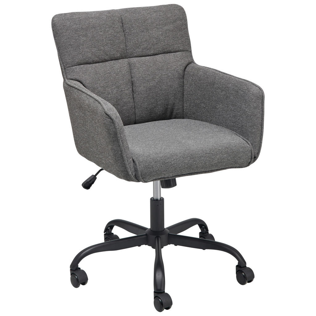 MID.YOU OTOČNÁ ŽIDLE, vzhled lnu, tmavě šedá