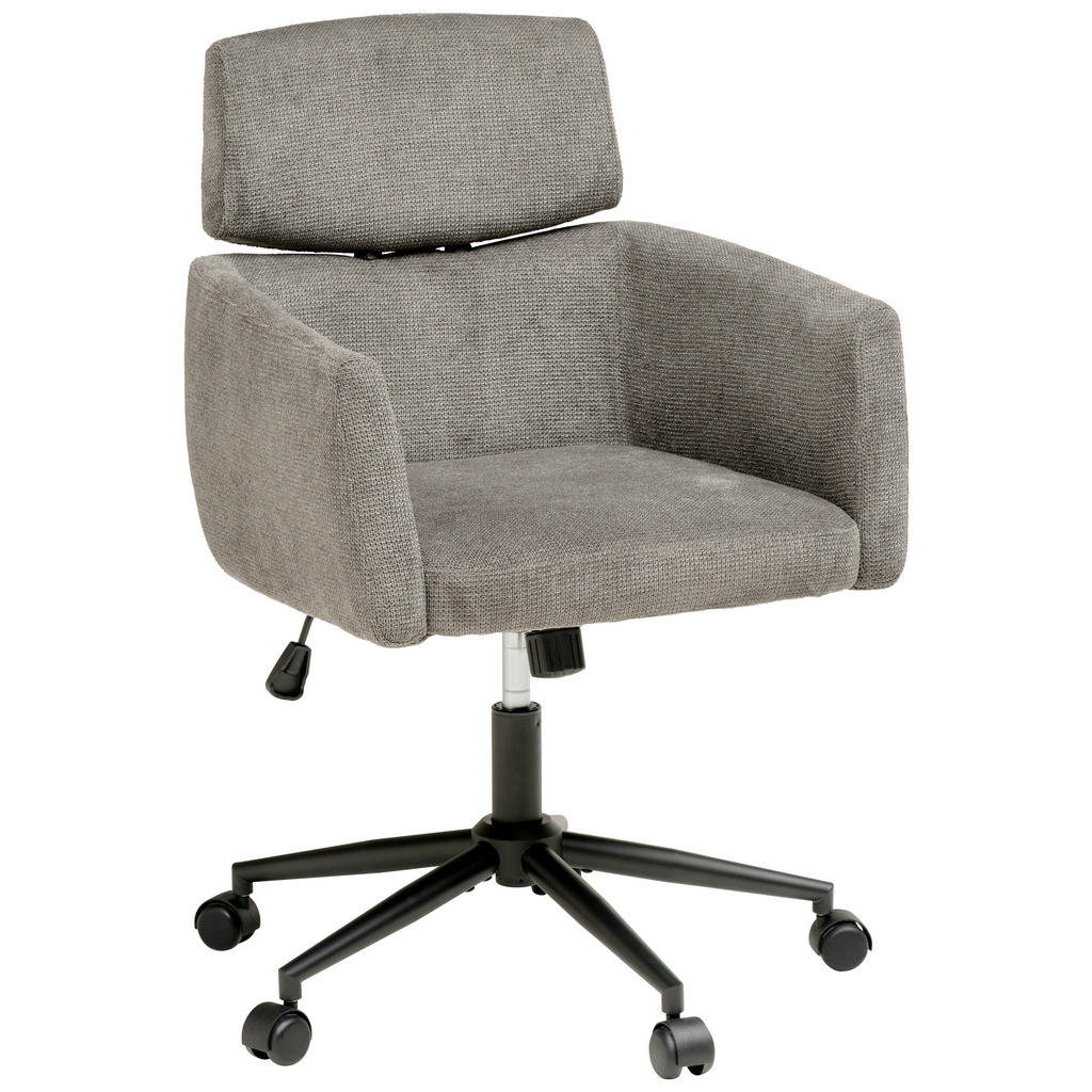 MID.YOU OTOČNÁ ŽIDLE, mikrovlákno, šedá