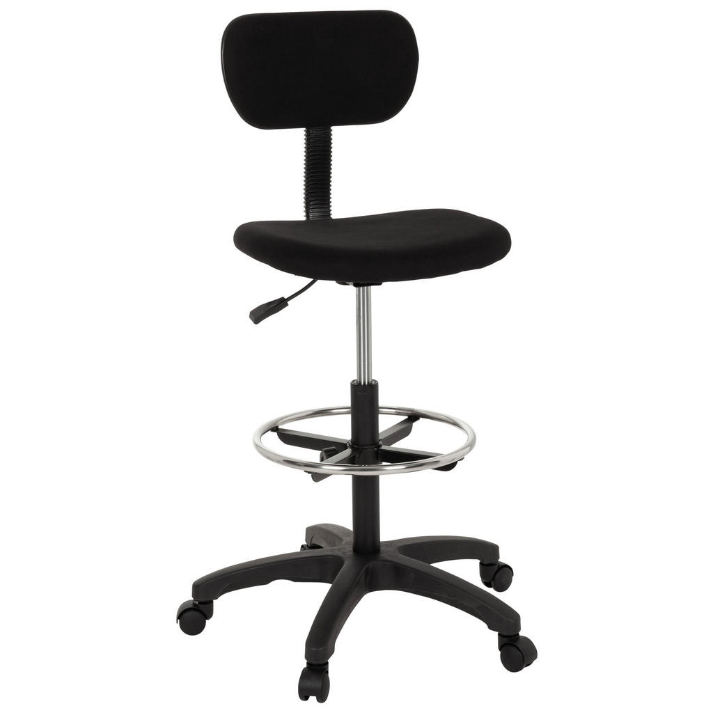 MID.YOU OTOČNÁ ŽIDLE, plochá tkanina, černá