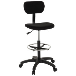 MID.YOU OTOČNÁ ŽIDLE, plochá tkanina, černá