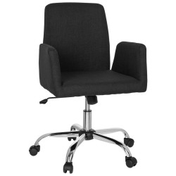 MID.YOU OTOČNÁ ŽIDLE, plochá tkanina, černá