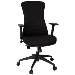 MID.YOU OTOČNÁ ŽIDLE, plochá tkanina, černá