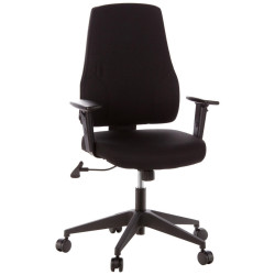 MID.YOU OTOČNÁ ŽIDLE, plochá tkanina, černá