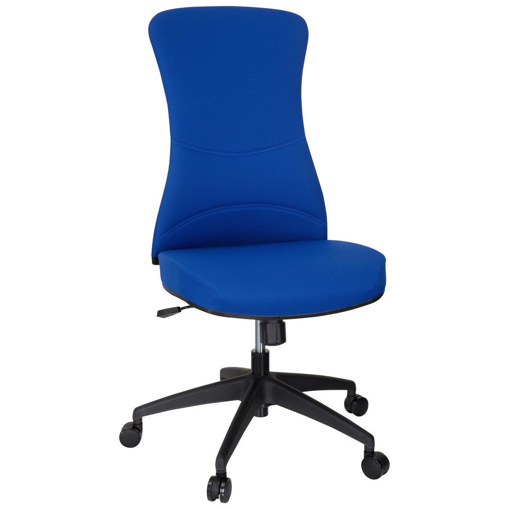 MID.YOU OTOČNÁ ŽIDLE, plochá tkanina, modrá, černá