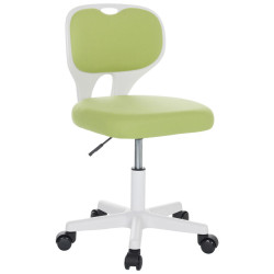 MID.YOU OTOČNÁ ŽIDLE PRO MLÁDEŽ, plochá tkanina, zelená, bílá