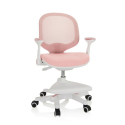 MID.YOU OTOČNÁ ŽIDLE PRO MLÁDEŽ, síťovina, růžová, bílá