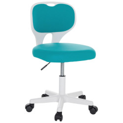 MID.YOU OTOČNÁ ŽIDLE PRO MLÁDEŽ, plochá tkanina, modrá, bílá