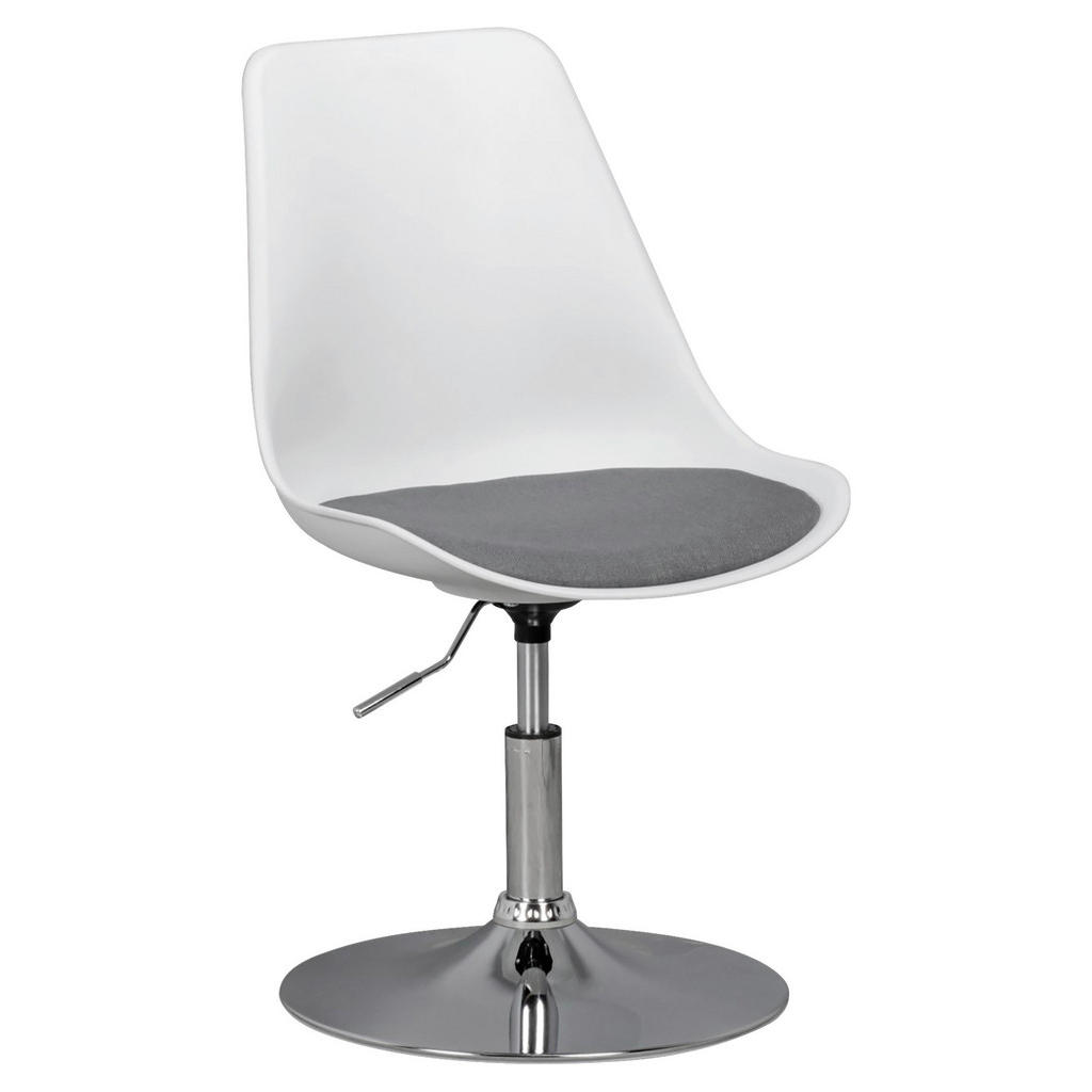 MID.YOU OTOČNÁ ŽIDLE PRO MLÁDEŽ, tkaná látka, šedá, bílá