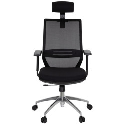 MID.YOU OTOČNÁ ŽIDLE, síťovina, plochá tkanina, černá