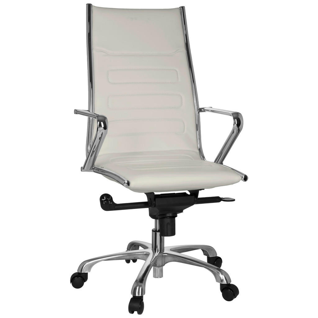 MID.YOU OTOČNÁ ŽIDLE, vzhled kůže, krémová