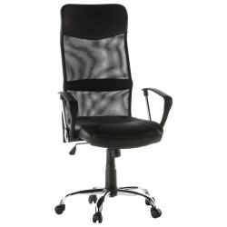 MID.YOU OTOČNÁ ŽIDLE, vzhled kůže, síťovina, černá